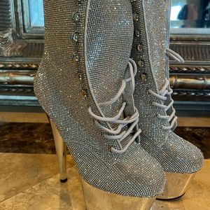 Gorgeous Discontinued Bejeweled Pleaser Boots